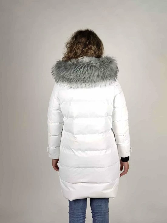 BJØRNSON FRIDA Winterparka Dames - Winddicht - Waterafstotend - Gewatteerd Gevoerd - Capuchon - Warm - Outdoor Damesjas - Rits Zakken - Winterjas - Maat 38 - Wit 8 BJØRNSON FRIDA Winterparka Dames - Winddicht - Waterafstotend - Gewatteerd Gevoerd - Capuchon - Warm - Outdoor Damesjas - Rits Zakken - Winterjas - Maat 38 - Wit - Afbeelding 6