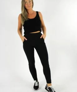 Merkloos Dames Tregging Isabella S/M- Zwart - Luxe & Comfort - Hoge Taille -Exporteren dameskleding winkel 550x733 119