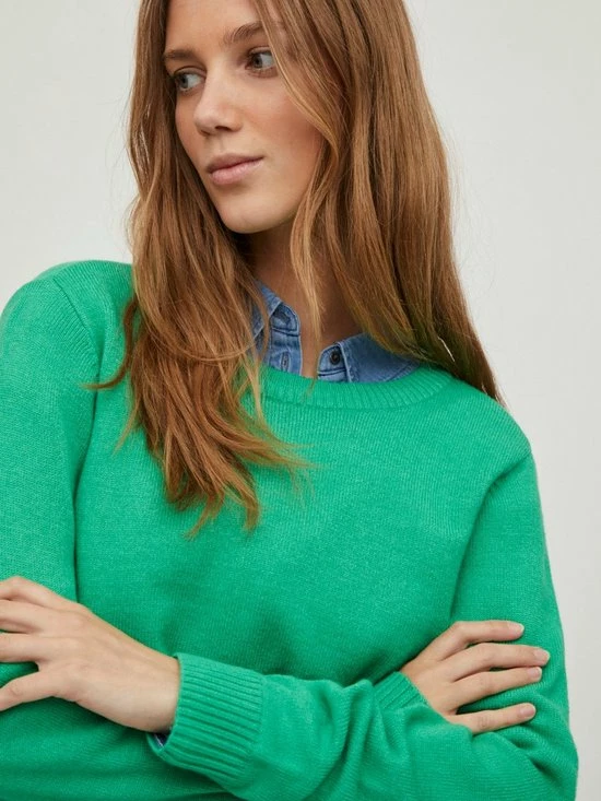 Vila Trui Viril O-neck L/s Knit Top - Noos 14054177 Kelly Green/dark Melan Dames Maat - S 12 Vila Trui Viril O-neck L/s Knit Top - Noos 14054177 Kelly Green/dark Melan Dames Maat - S - Afbeelding 10