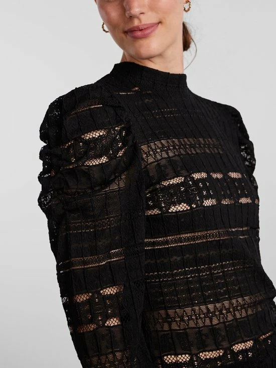 PIECES PCNONNA LS HIGH NECK TOP Dames T-shirt - Maat M 4 PIECES PCNONNA LS HIGH NECK TOP Dames T-shirt - Maat M - Afbeelding 2