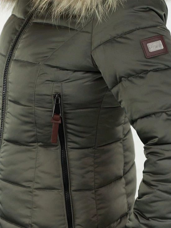 Versano Sky Dames Slim Fit Winterjas XS - Groen 6 Versano Sky Dames Slim Fit Winterjas XS - Groen - Afbeelding 4