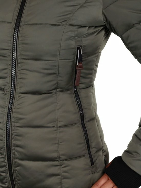 Versano Sky Dames Slim Fit Winterjas XS - Groen 7 Versano Sky Dames Slim Fit Winterjas XS - Groen - Afbeelding 5