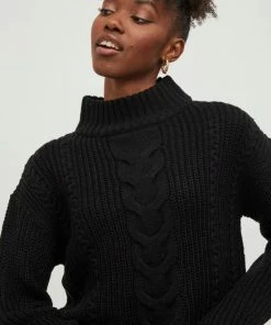 VILA VIOA L/S HIGH-NECK KNIT TOP - NOOS Dames Trui - Maat M -Exporteren dameskleding winkel 550x733 301