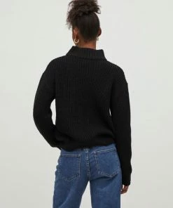 VILA VIOA L/S HIGH-NECK KNIT TOP - NOOS Dames Trui - Maat M -Exporteren dameskleding winkel 550x733 302