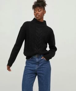 VILA VIOA L/S HIGH-NECK KNIT TOP - NOOS Dames Trui - Maat M -Exporteren dameskleding winkel 550x733 303