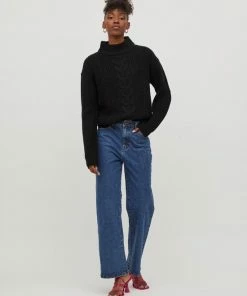 VILA VIOA L/S HIGH-NECK KNIT TOP - NOOS Dames Trui - Maat M -Exporteren dameskleding winkel 550x733 304