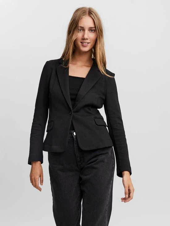 VERO MODA VMJULIA LS BLAZER DNM NOOS Dames Blazer - Maat 38 6 VERO MODA VMJULIA LS BLAZER DNM NOOS Dames Blazer - Maat 38 - Afbeelding 4