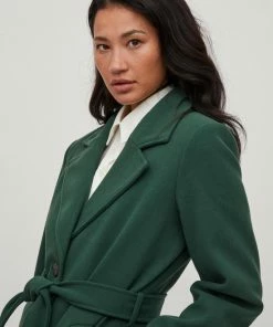 VILA VIPOKO LONG BELT COAT -NOOS Dames Jas - Maat 38 -Exporteren dameskleding winkel 550x733 357