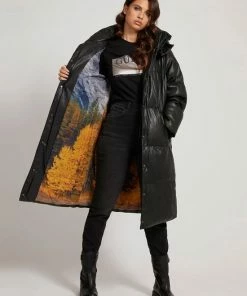 Guess Emilie Long Jacket Jassen - Zwart