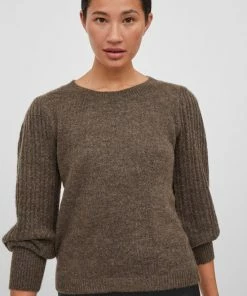 Vila Dames Trui - Bruin- Maat S -Exporteren dameskleding winkel 550x733 382