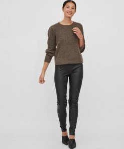 Vila Dames Trui - Bruin- Maat S -Exporteren dameskleding winkel 550x733 383