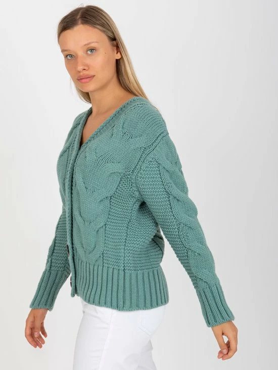 Merkloos Mint Dames Grof Gebreide Vest One Size 5 Merkloos Mint Dames Grof Gebreide Vest One Size - Afbeelding 3