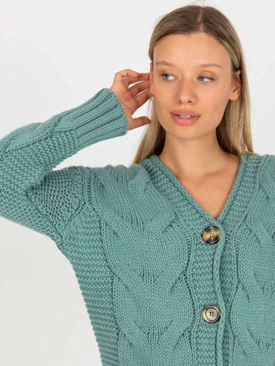 Merkloos Mint Dames Grof Gebreide Vest One Size 7 Merkloos Mint Dames Grof Gebreide Vest One Size - Afbeelding 5