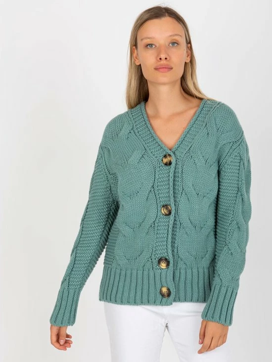 Merkloos Mint Dames Grof Gebreide Vest One Size 8 Merkloos Mint Dames Grof Gebreide Vest One Size - Afbeelding 6