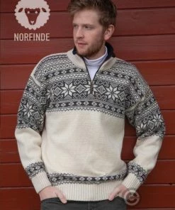 John Brilliant Noorse Pullover In Setesdals-design Van 100% Zuivere Wol, Gebroken Wit (M) 9 John Brilliant Noorse Pullover In Setesdals-design Van 100% Zuivere Wol, Gebroken Wit (M) -Exporteren dameskleding winkel 550x733 432