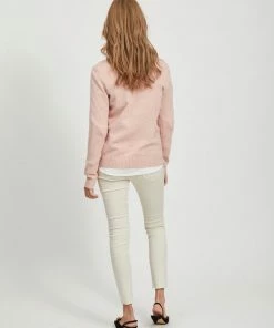 VILA VIRIL V-NECK L/S KNIT TOP - NOOS Dames Trui - Maat XL -Exporteren dameskleding winkel 550x733 433