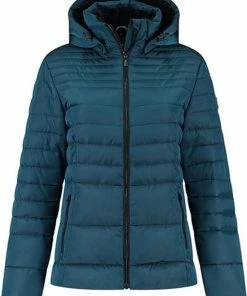 Kjelvik Dames Winterjas - Dames Winterjas Padded - Florine - Blue - Maat 38