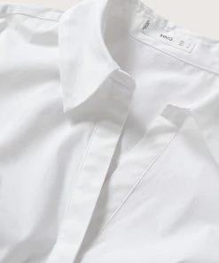 Mango Blouse Katoenen Basic Overhemd 37092504 02 Dames Maat - S -Exporteren dameskleding winkel 550x737 1