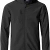 Clique Basic Hoody Softshell - Zwart - Maat L
