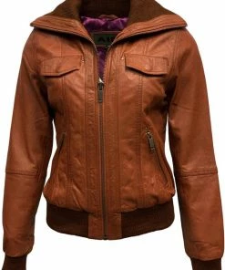 Merkloos Bomber Dames Jas Tobacco-moderna - XS