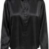 Jacqueline De Yong Blouse Jdyfifi Life L/s Short Shirt Wvn No 15203504 Black Dames Maat - W38
