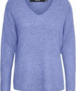 VERO MODA VMCREWLEFILE LS V-NECK BLOUSE NOOS Dames Trui - Maat XXL