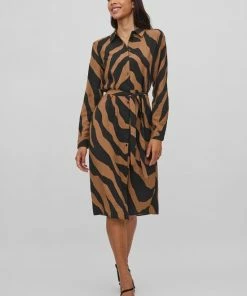 VILA VIDOGMA ZEB L/S MID CALF SHIRT DRESS/SU Dames Jurk - Maat 40 -Exporteren dameskleding winkel 550x748 4