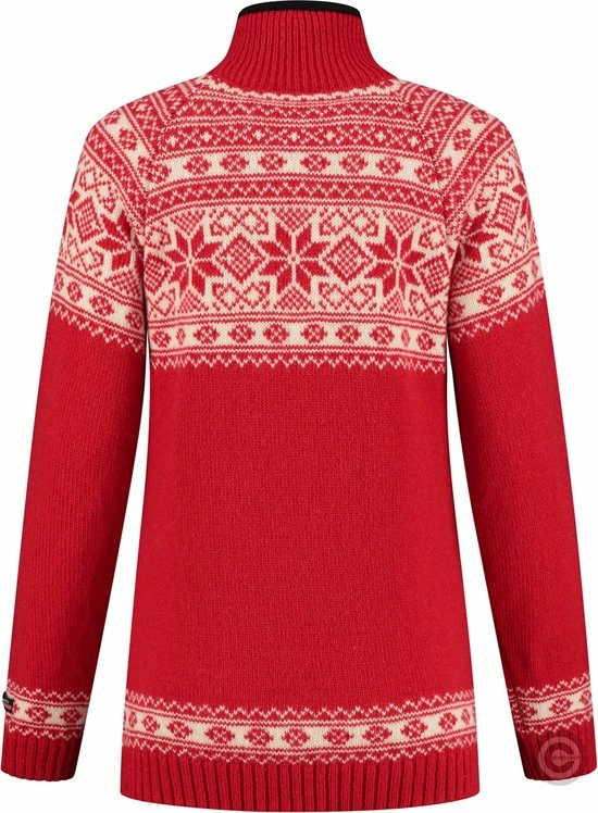 John Brilliant Noorse Dames Trui In Setesdals-design Van 100% Zuivere Wol, Rood (XXL) 4 John Brilliant Noorse Dames Trui In Setesdals-design Van 100% Zuivere Wol, Rood (XXL) - Afbeelding 2