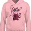 Gildan DISNEY STITCH ANGEL HOODIE/TRUI ROSE EXTRA SMALL