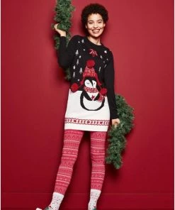 Merkloos AG Games Kerstjurk - Zwart Wit - Maat S -Exporteren dameskleding winkel 550x757 3