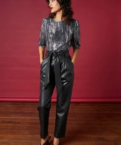 Zilveren Paillettentop Hailey - Grace & Mila - Maat L -Exporteren dameskleding winkel 550x767 13