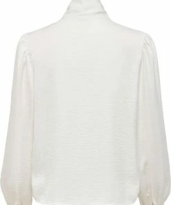 Jacqueline De Yong Blouse Jdymarni L/s Bow Top Wvn 15241980 Cloud Dancer Dames Maat - W42 -Exporteren dameskleding winkel 550x769