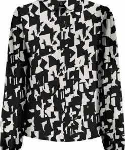 Jacqueline De Yong Blouse Jdykarla L/s Shirt Wvn 15291356 Black/cloud Dancer Dames Maat - XL