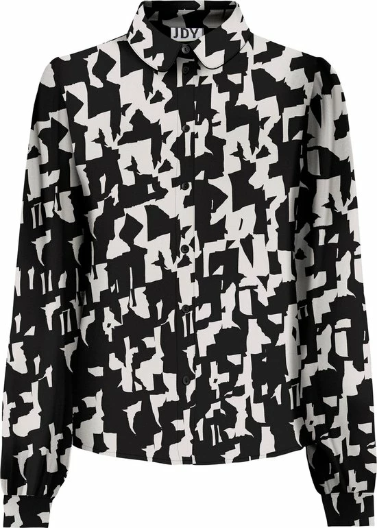 Jacqueline De Yong Blouse Jdykarla L/s Shirt Wvn 15291356 Black/cloud Dancer Dames Maat - XL 3 Jacqueline De Yong Blouse Jdykarla L/s Shirt Wvn 15291356 Black/cloud Dancer Dames Maat - XL
