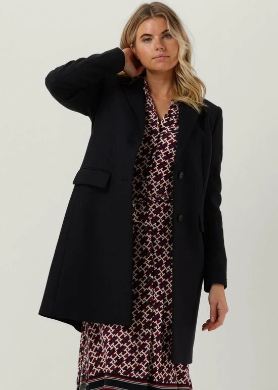 Tommy Hilfiger Wool Blend Classic Coat Jassen - Donkerblauw 4 Tommy Hilfiger Wool Blend Classic Coat Jassen - Donkerblauw - Afbeelding 2