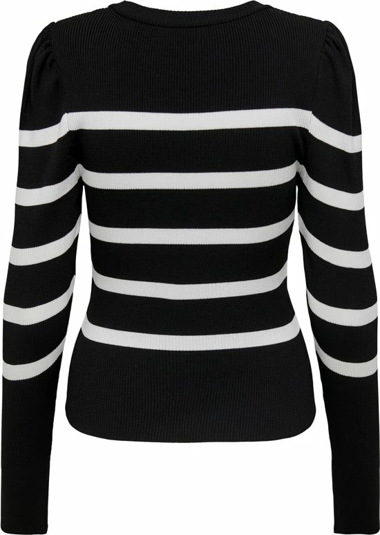 Only Trui Onlsally L/s Puff Pullover Knt Noos 15251029 Black/w. Cloud D Dames Maat - M 4 Only Trui Onlsally L/s Puff Pullover Knt Noos 15251029 Black/w. Cloud D Dames Maat - M - Afbeelding 2