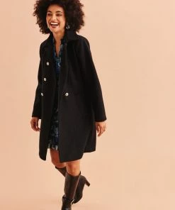 LOLALIZA Lange Jas Met Knopen - Zwart - Maat 38 17 LOLALIZA Lange Jas Met Knopen - Zwart - Maat 38 -Exporteren dameskleding winkel 550x780 1