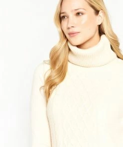 LOLALIZA Kabel-gebreide Jurk Met Col - Ecru - Maat XL 9 LOLALIZA Kabel-gebreide Jurk Met Col - Ecru - Maat XL -Exporteren dameskleding winkel 550x780 10
