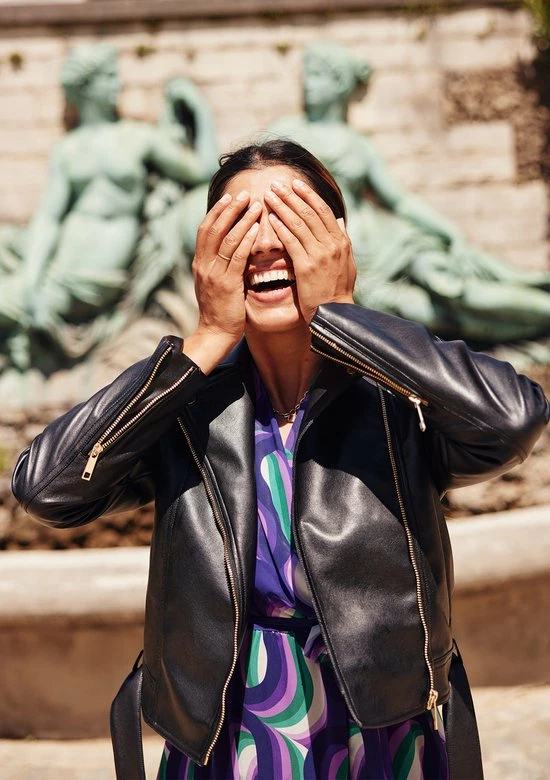 LOLALIZA Veste Biker Met Lederlook - Zwart - Maat 42 5 LOLALIZA Veste Biker Met Lederlook - Zwart - Maat 42 - Afbeelding 3