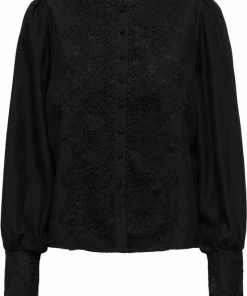 Only Blouse Onllola Ls Lace Insert Top Wvn 15268020 Black Dames Maat - M -Exporteren dameskleding winkel 550x780 8