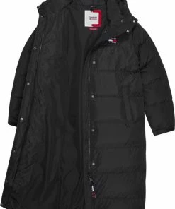 Tommy Jeans - Dames Jas Winter Alaska Long Puffer Jacket - Zwart - Maat M -Exporteren dameskleding winkel 550x783 1