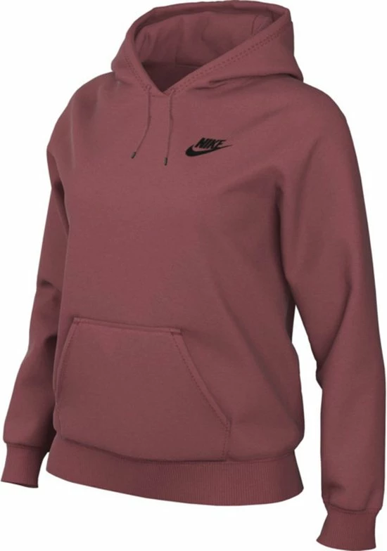 Nike W NSW ESSNTL FLC PO HOODIE Dames Trui - Rood - Maat S 2 Nike W NSW ESSNTL FLC PO HOODIE Dames Trui - Rood - Maat S