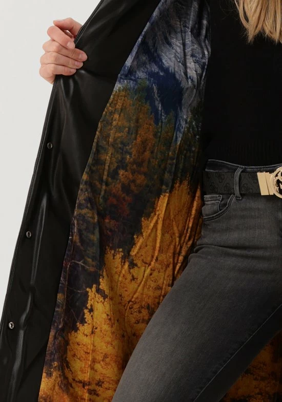 Guess Emilie Long Jacket Jassen - Zwart 5 Guess Emilie Long Jacket Jassen - Zwart - Afbeelding 3