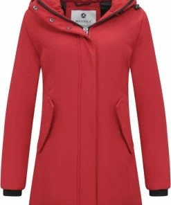 Matogla Dames Winterjas Parka - Slim Fit - Rood -Exporteren dameskleding winkel 550x789 6