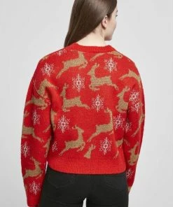 Urban Classics Cardigan -L- Short Oversized Christmas Rood -Exporteren dameskleding winkel 550x793 5