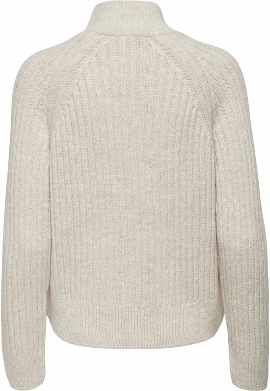 Only Trui Onlleise Freya Ls Zip High Neck Pullover 15268818 Birch/melange Dames Maat - S 5 Only Trui Onlleise Freya Ls Zip High Neck Pullover 15268818 Birch/melange Dames Maat - S - Afbeelding 3