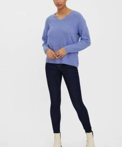 VERO MODA VMCREWLEFILE LS V-NECK BLOUSE NOOS Dames Trui - Maat XXL -Exporteren dameskleding winkel 550x798
