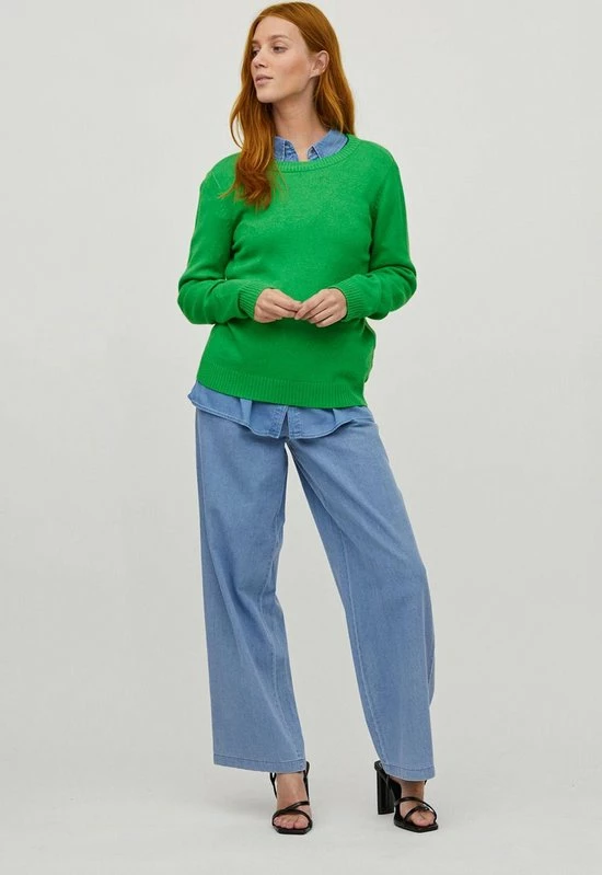 Vila Trui Viril O-neck L/s Knit Top - Noos 14054177 Kelly Green/dark Melan Dames Maat - S 8 Vila Trui Viril O-neck L/s Knit Top - Noos 14054177 Kelly Green/dark Melan Dames Maat - S - Afbeelding 6