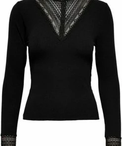 ONLY ONLTILDE L/S HIGH NECK LACE TOP JRS NOOS Dames Top - Maat XS -Exporteren dameskleding winkel 550x799
