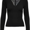 ONLY ONLTILDE L/S HIGH NECK LACE TOP JRS NOOS Dames Top - Maat XS